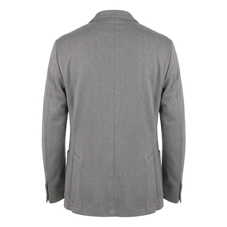 Roberto Pepe Luxury Grey Viscose Men Jacket