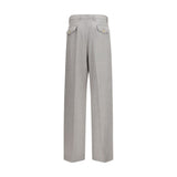 Laneus Gray Wool Oves Aries Casual Pants