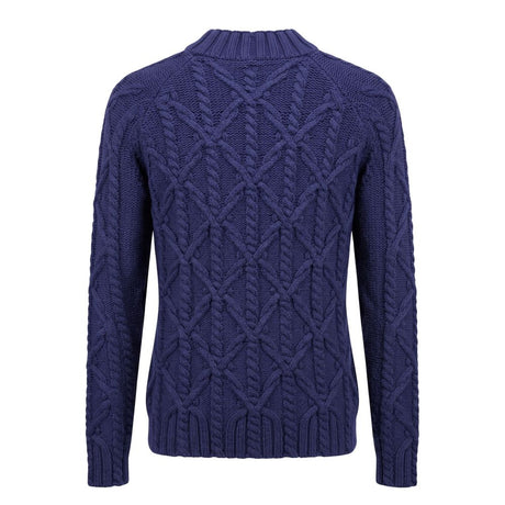Malo Blue Cotton Men Sweater