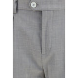 Brunello Cucinelli Gray Wool Oves Aries Dress Pants
