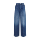 L'Agence Blue Cotton Relaxed Fit Jeans