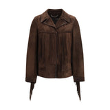 Golden Goose Brown Suede Leather Leather Jacket