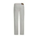 Brunello Cucinelli White Cotton Casual Pants