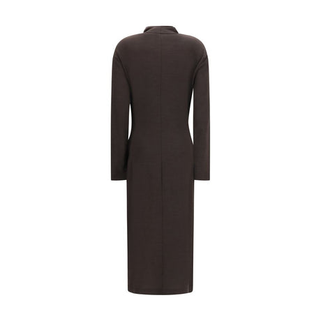 Brunello Cucinelli Brown Wool Oves Aries Casual Dress