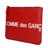 Comme Des Garçons Red Leather Clutch Bag