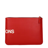 Comme Des Garçons Red Leather Clutch Bag