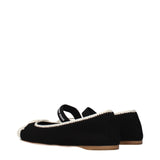 Miu Miu Black Fabric Ballet Flats