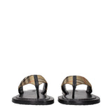 Burberry Beige Fabric Flip-Flop Sandals