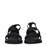 Max Mara Black Fabric Flat Sandals