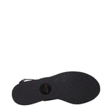 Max Mara Black Fabric Flat Sandals