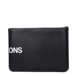 Comme Des Garçons Black Leather Clutch Bag