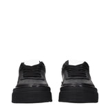 Jil Sander Black Leather Platform Sneakers