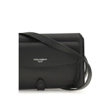Dolce & Gabbana Black Calf Leather Bos Taurus Shoulder Bag