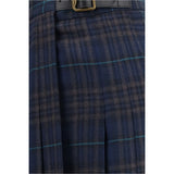 Burberry Blue Polyester Long Skirt