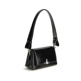 Vivienne Westwood Black Calf Leather Bos Taurus Shoulder Bag