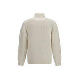 C.P. Company White Wool Oves Aries Cardigan