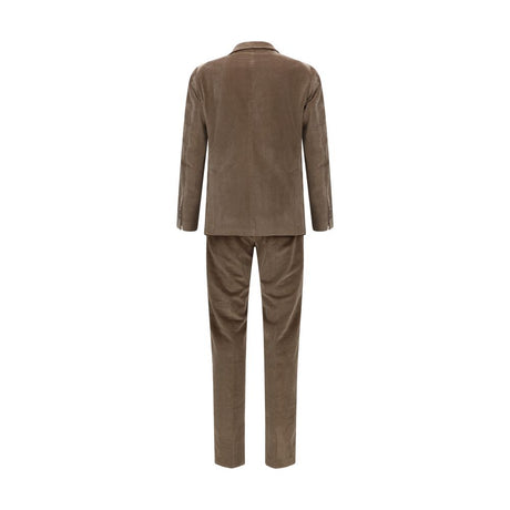 Tagliatore Brown Cotton Two-Piece Suit
