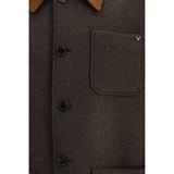 Valentino Garavani Brown Wool Oves Aries Full-Length Jacket