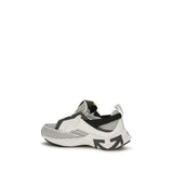 Off-White Gray Fabric Athletic Sneakers