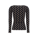Marine Serre Black Polyamide Long Sleeve T-Shirt