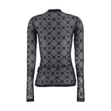Marine Serre Black Polyamide Pattern Shirt