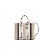 Chloé Beige Linen Tote Bag