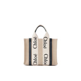 Chloé Beige Linen Tote Bag