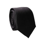 Dolce & Gabbana Black Solid 100% Silk Adjustable Men Tied Necktie Tie
