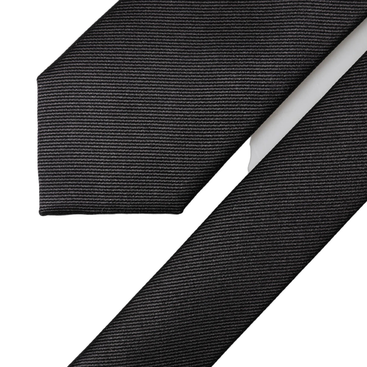 Dolce & Gabbana Black Solid 100% Silk Adjustable Men Tied Necktie Tie