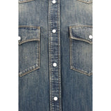 Fendi Blue Denim Shirt