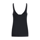 Brunello Cucinelli Black Cotton Sleeveles T-Shirt