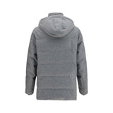 Brunello Cucinelli Gray Wool Oves Aries Full-Length Jacket