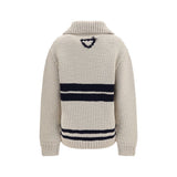 Prada Beige Wool Oves Aries Cardigan