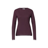 Street One Purple Cotton Long Sleeve T-Shirt