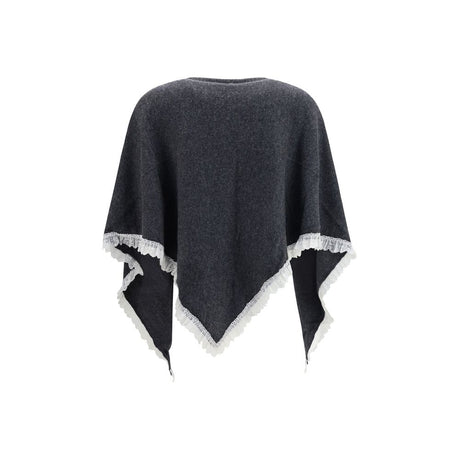 Ganni Gray Wool Oves Aries Scarf