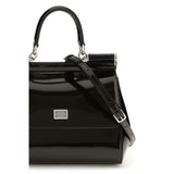 Dolce & Gabbana Black Calf Leather Bos Taurus Handbag