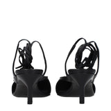 The Attico Black Leather High Heel Pumps
