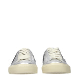 Veja Gray Leather Low Top Sneakers