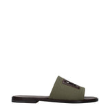 Dolce & Gabbana Green Fabric Slippers