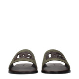 Dolce & Gabbana Green Fabric Slippers
