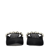Stella McCartney Black Satin Stiletto Heel Sandals
