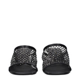 Stella McCartney Black Leather Stiletto Heel Sandals