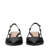 Gianvito Rossi Black Leather Mid Heel Pumps
