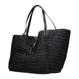 Tom Ford Black Raffia Shoulder Bag