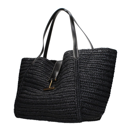 Tom Ford Black Raffia Shoulder Bag