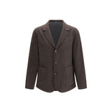 Finamore Brown Wool Oves Aries Full-Length Jacket