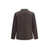 Finamore Brown Wool Oves Aries Full-Length Jacket