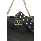 Valentino Garavani Black Napa Leather / Calf Bos Taurus Shoulder Bag