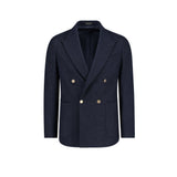 Autore Blue Wool Full-Length Jacket