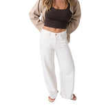 Guess White Cotton Casual Pants